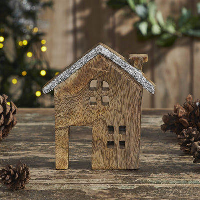 Wooden Cottage House - 5.75" - Primitive Star Quilt Shop