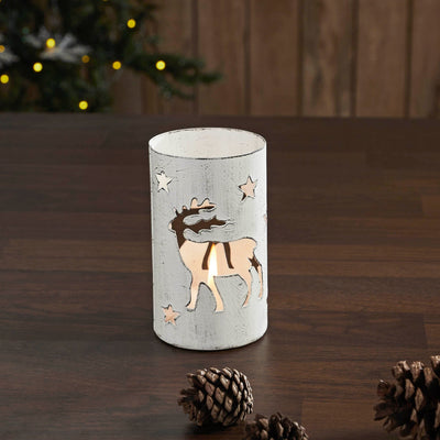 Reindeer Votive Candle Holder - 4.25" - Primitive Star Quilt Shop