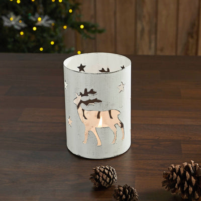 Reindeer Votive Candle Holder - 6" - Primitive Star Quilt Shop