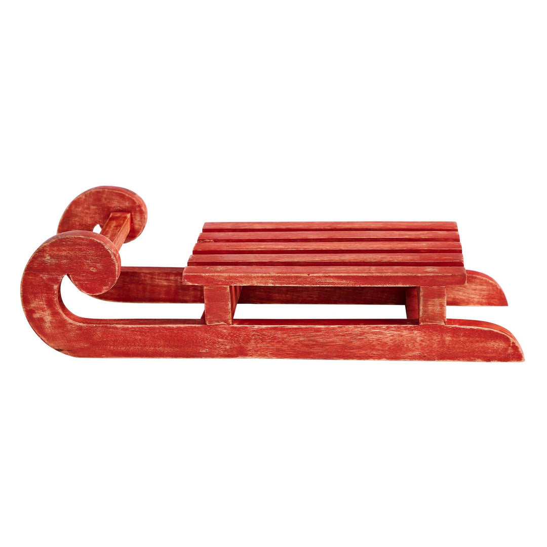 Wooden Red Sled - 16