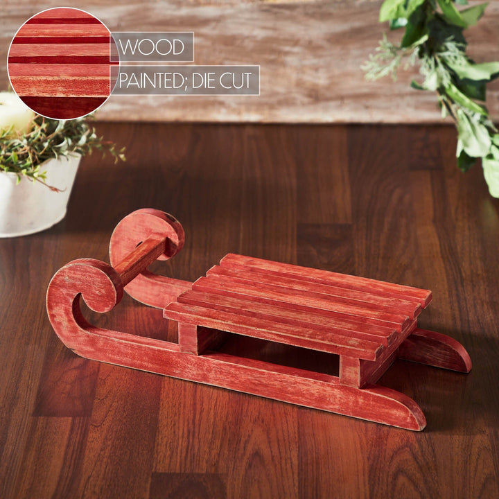 85491-Red-Sled-Wooden-Figurine