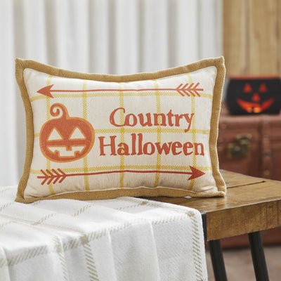 Country Halloween Pillow 9.5x14" - Primitive Star Quilt Shop