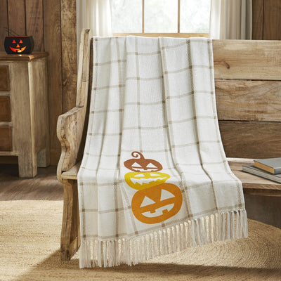 Country Halloween Woven Throw - Primitive Star Quilt Shop