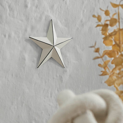 4" Satin Creme Metal Barn Star - Primitive Star Quilt Shop
