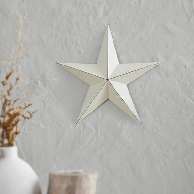 12" Satin Creme Metal Barn Star - Primitive Star Quilt Shop