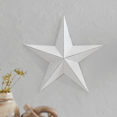 18" Speckled White Barn Star - Primitive Star Quilt Shop