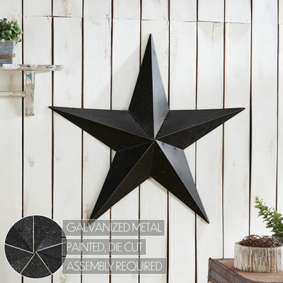 36" Speckled Black Barn Star - Primitive Star Quilt Shop