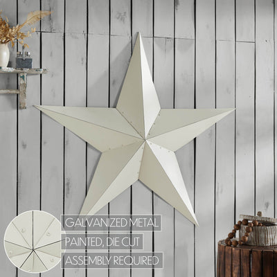 48" Satin Creme Metal Barn Star - Primitive Star Quilt Shop