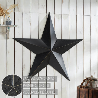 48" Speckled Black Barn Star - Primitive Star Quilt Shop