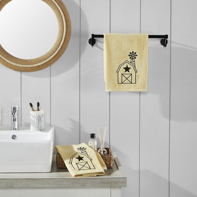 Creme Barn Hand Towel - Set of 2 - Primitive Star Quilt Shop