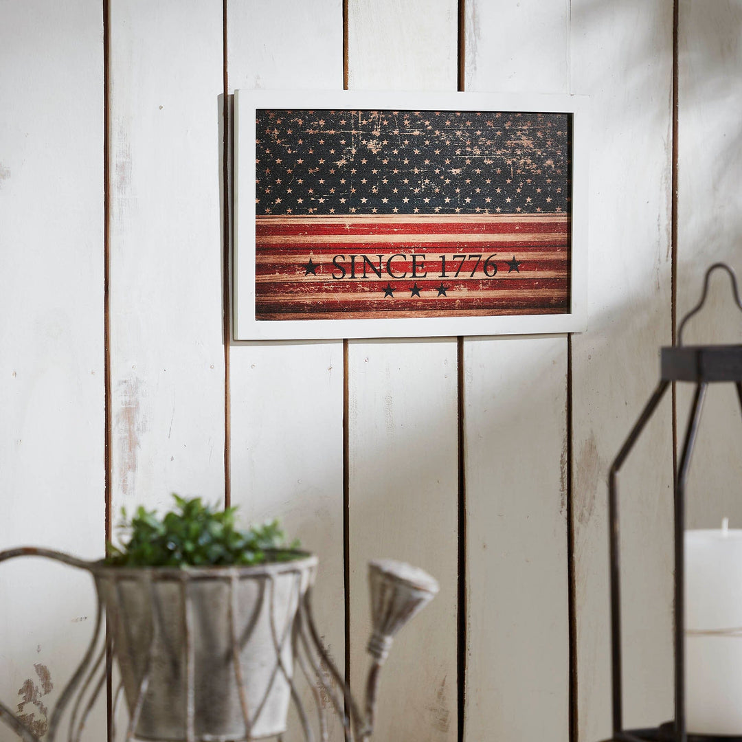 Vintage Wooden American Flag 