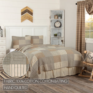 Sawyer Mill Charcoal King Quilt Set; 1-Quilt w/2 Shams 5pc Bundle (Quilt-Shams, Pillow Cases) - Primitive Star Quilt Shop