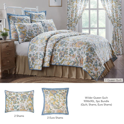 Wilder Queen Quilt 5pc Bundle (Quilt, Shams, Euro Shams) - Primitive Star Quilt Shop
