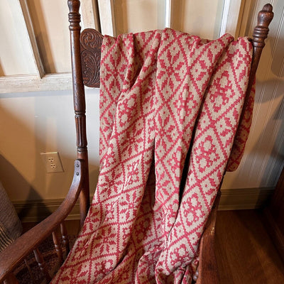 Christmas Rose Woven Throw
