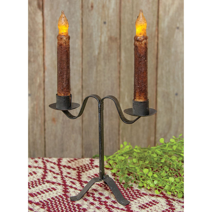 CWI Double Taper Candle Holder Stand
