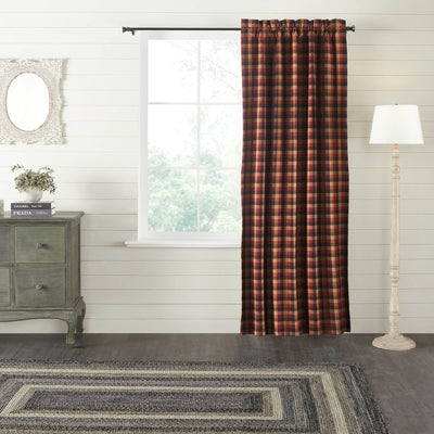 Heritage Farms Primitive Check Blackout Single Panel Curtain 84" - Primitive Star Quilt Shop