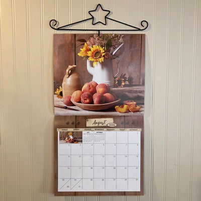 Primitive Country Wall Calendar and Hanger Set - The Simple Life by Irvin Hoover 2026 - Primitive Star Quilt Shop