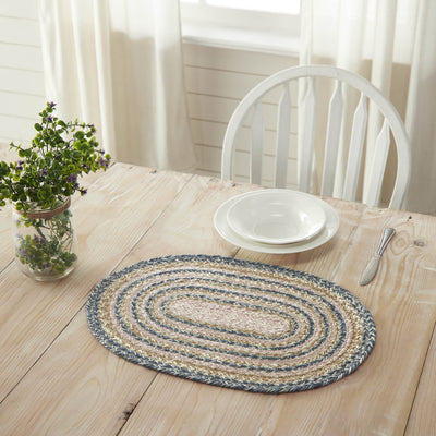 Kaila Braided Oval Placemat 13x19" - Primitive Star Quilt Shop