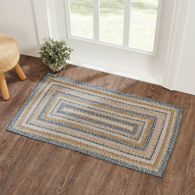 Kaila Rectangle Braided Rug 27x48" - with Pad - Primitive Star Quilt Shop
