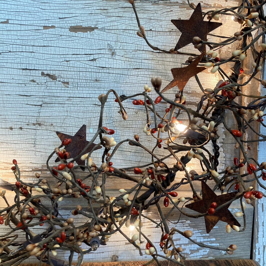 Artificial Fall Pip Berry Garland - 6ft Rustic Autumn Decorations for Mantel