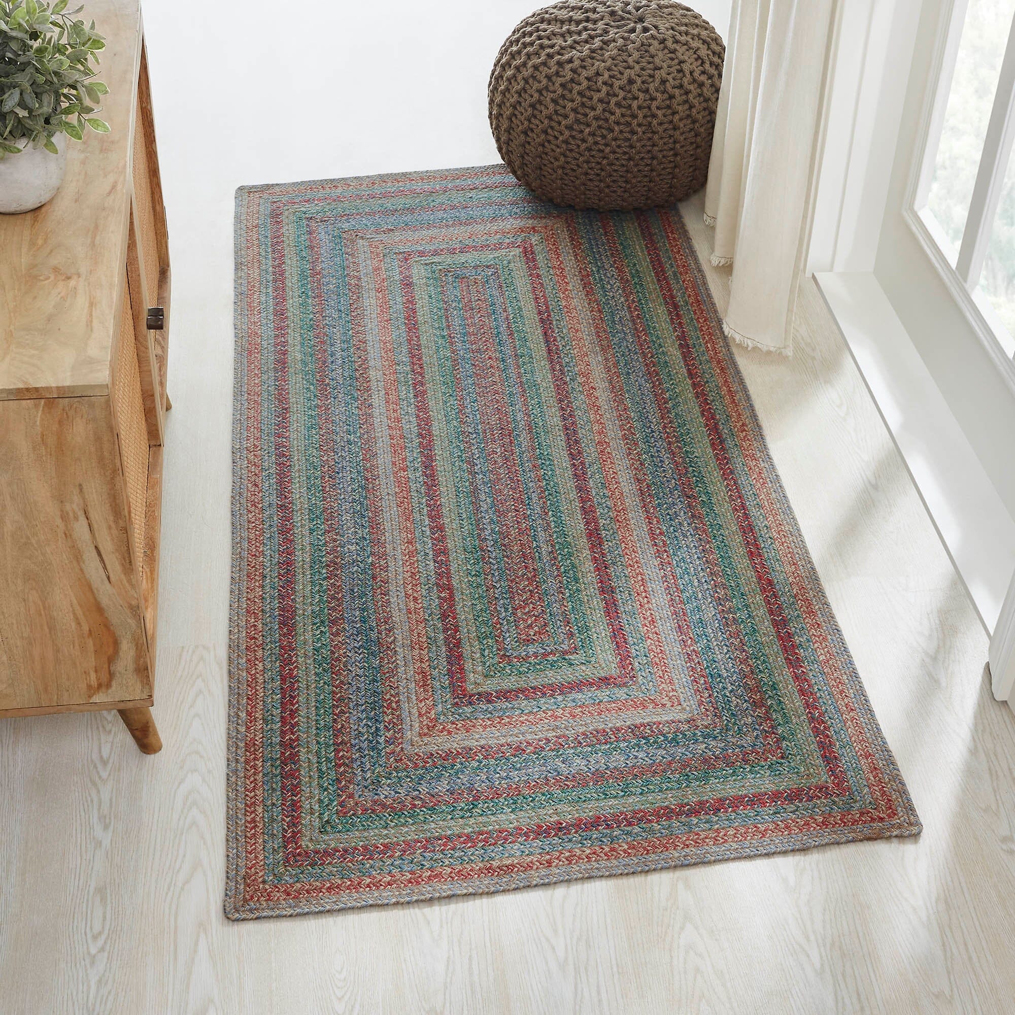 Multi Rectangle Braided Rug 36x72