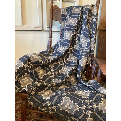 Newbury Black and Tan Woven Throw - Primitive Star Quilt Shop