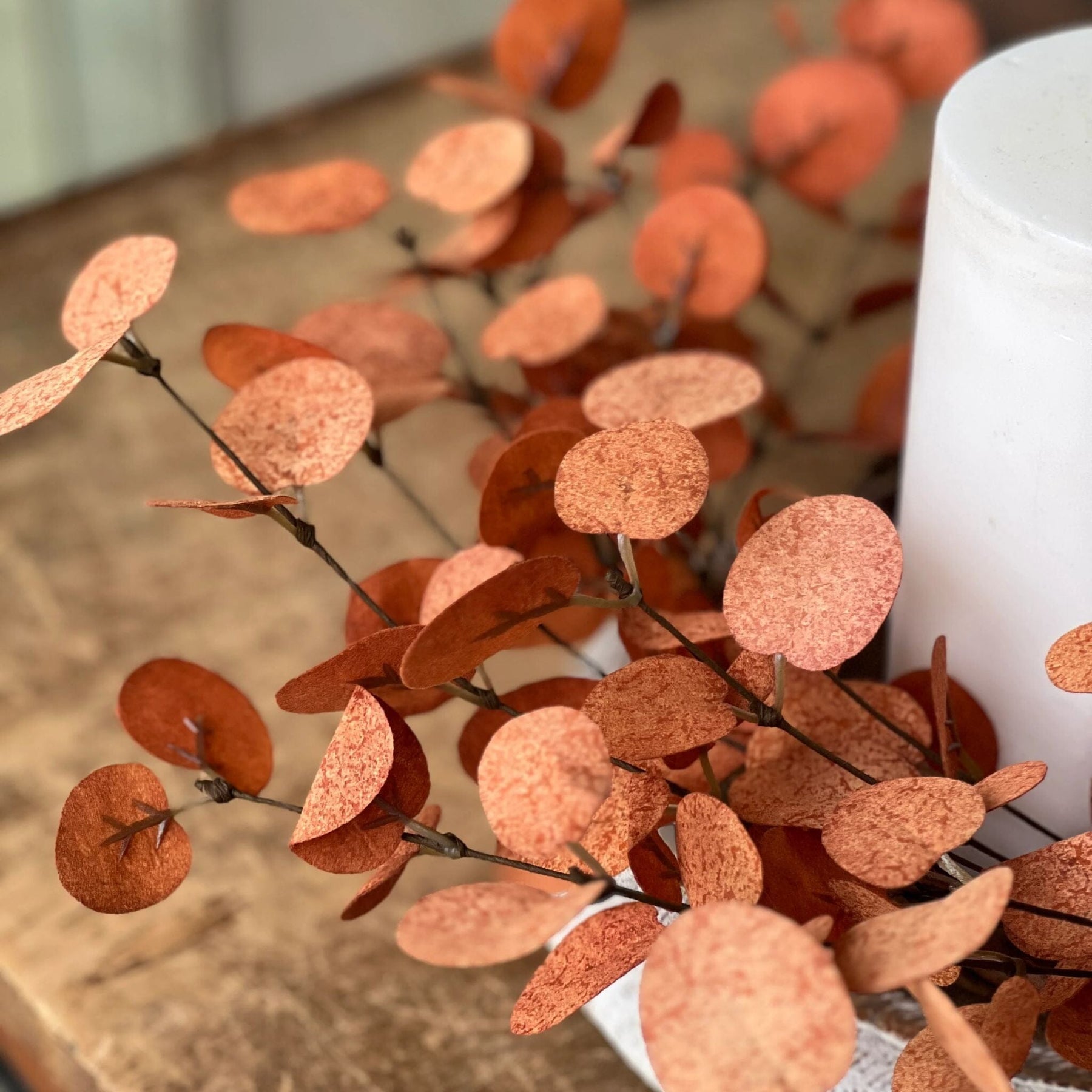 Lancaster and Vintage Penny Leaf Rust Wreath 16