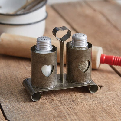Primitive Heart Salt and Pepper Caddy - Primitive Star Quilt Shop