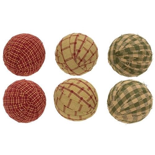 CWI Primitive Rag Balls - Set of 6 | Primitive Star Quilt Shop