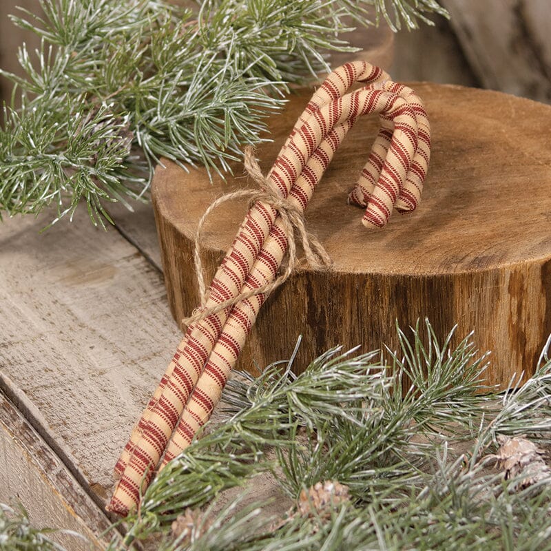 Primitive Rag Candy Cane Trio | Primitive Star Quilt Shop