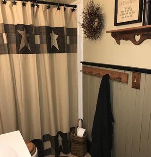 primitive star shower curtain