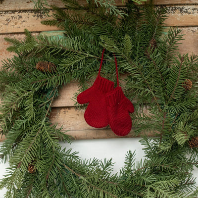 Red Mitten Ornament 4" - Primitive Star Quilt Shop