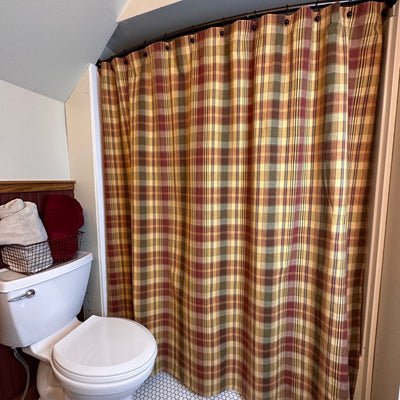 Saffron Shower Curtain - Primitive Star Quilt Shop