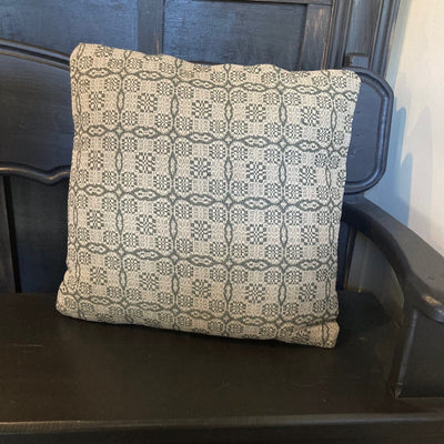 Saratoga Green and Linen Woven Pillow 20" - Primitive Star Quilt Shop
