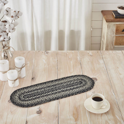 Sawyer Mill Black Braided Runner 8x24" - Primitive Star Quilt Shop