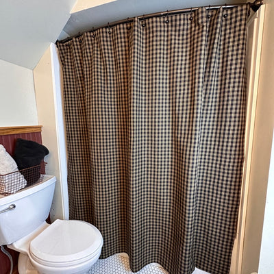 Sturbridge Black Shower Curtain - Primitive Star Quilt Shop