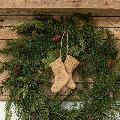 Tan Stocking Ornament 4" - Primitive Star Quilt Shop