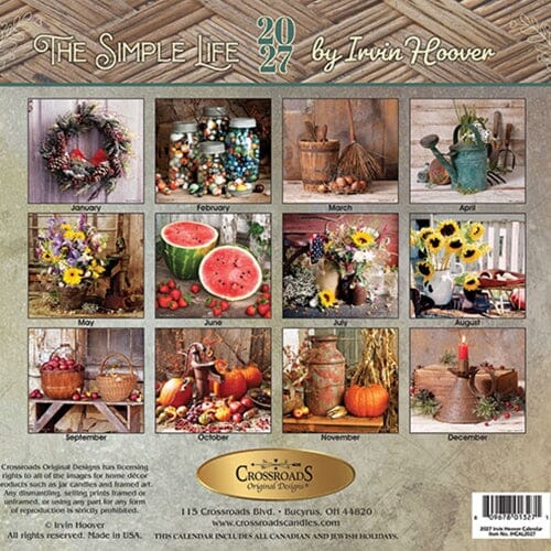 CWI Primitive Country 2027 Wall Calendar - The Simple Life by