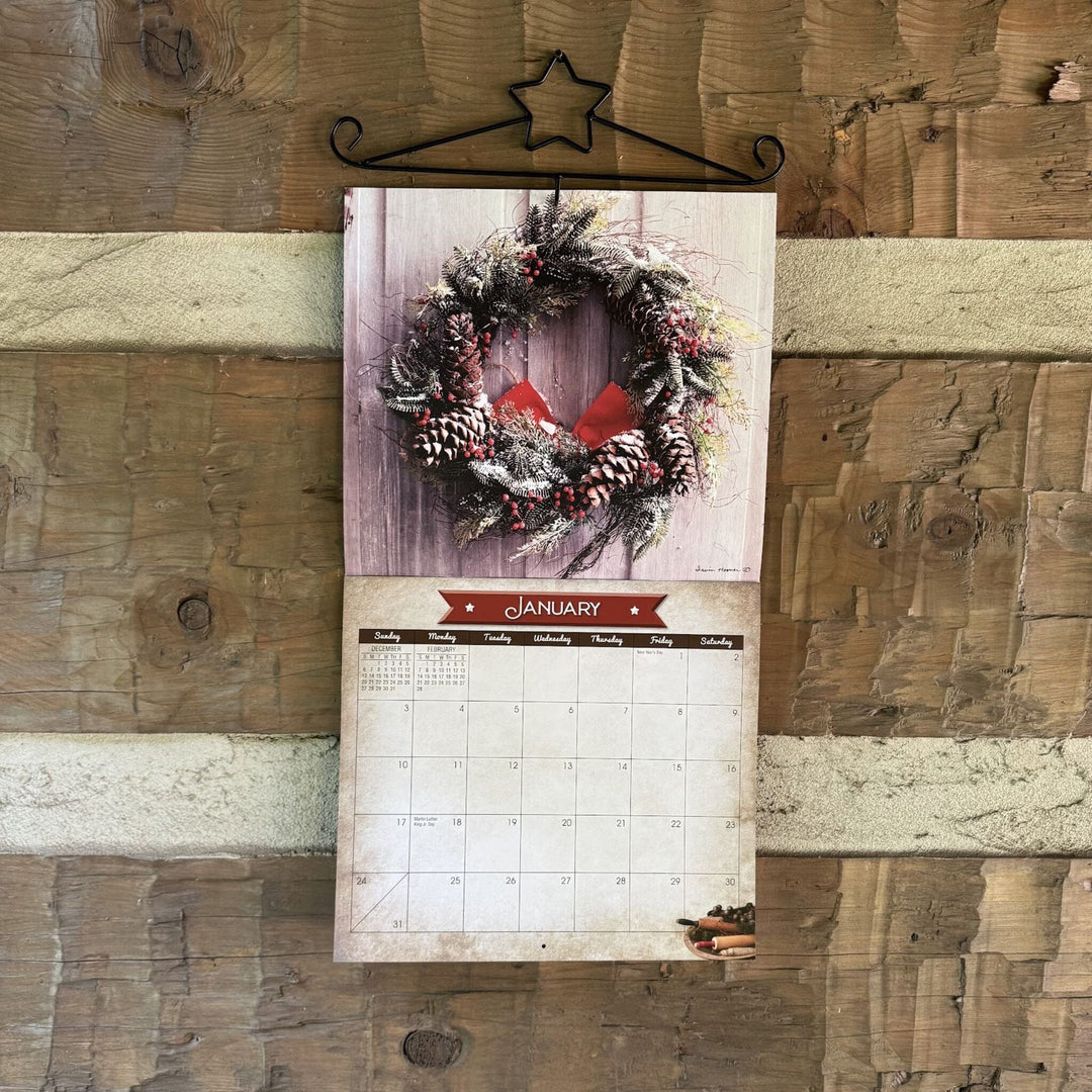 Primitive Country 2027 Wall Calendar Hanger Set - Simple Life