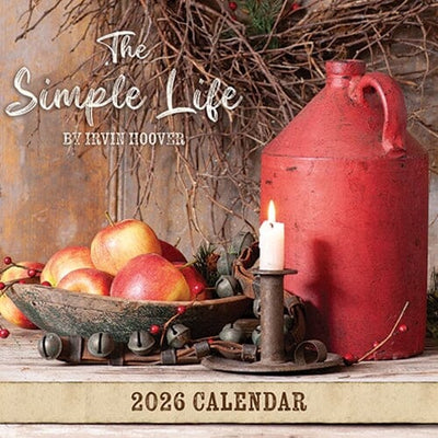 Primitive Country Wall Calendar - The Simple Life by Irvin Hoover 2026 - Primitive Star Quilt Shop