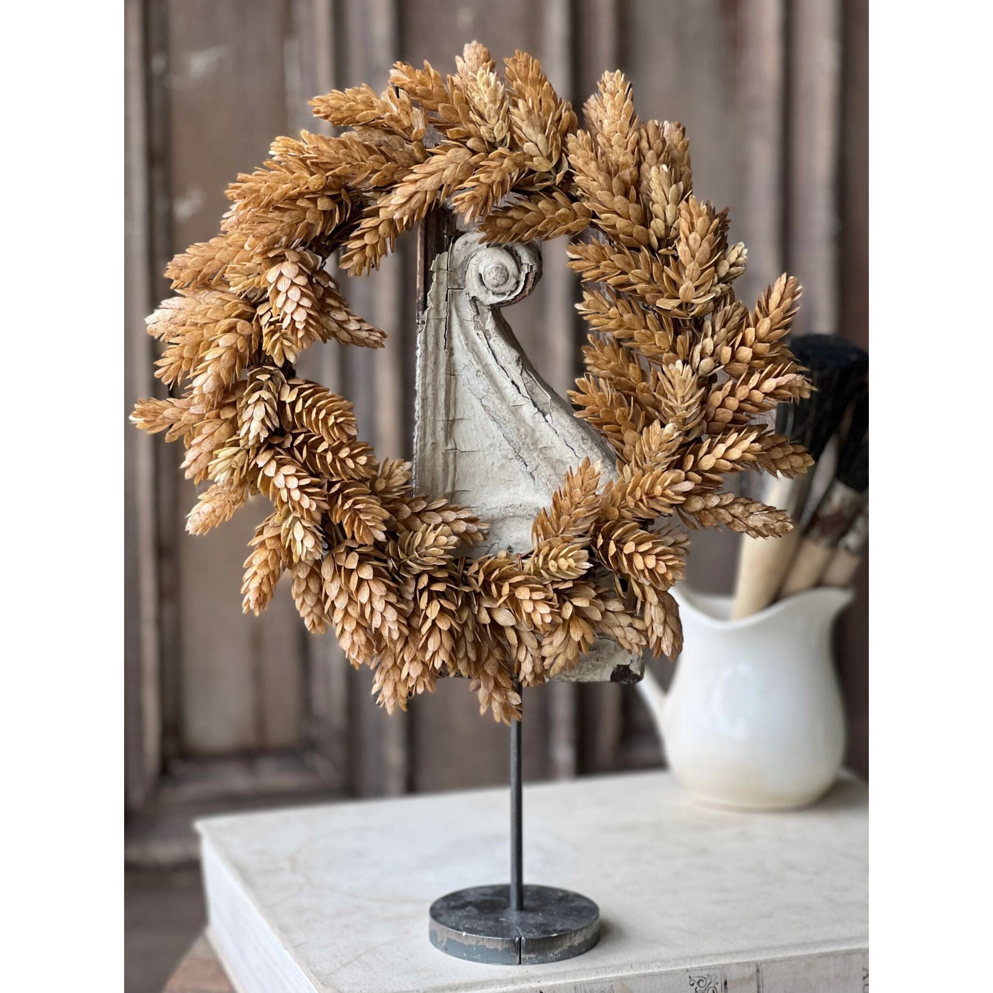 Lancaster and Vintage Wheat Hops Candle Ring - 8