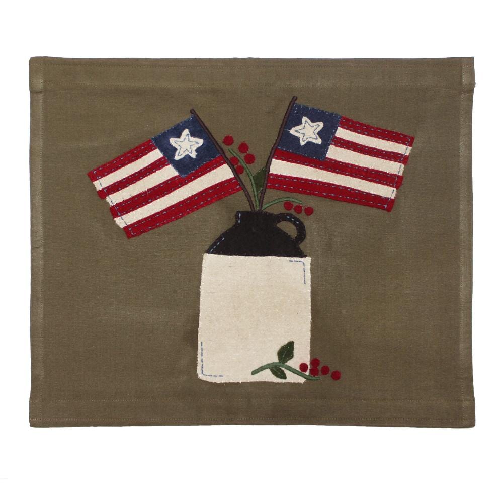 Country Crock & Flags Americana Wall Hanging