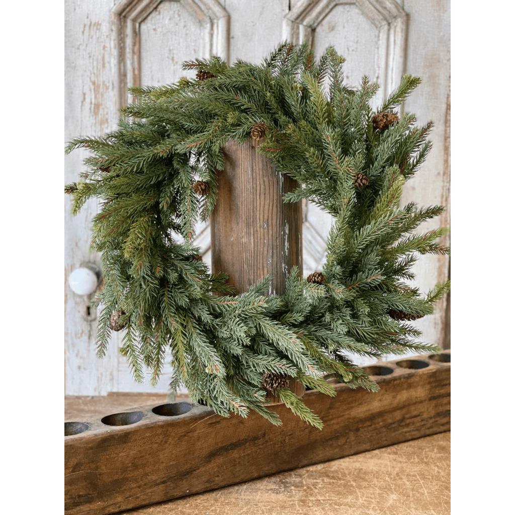 white-spruce-with-cones-wreath