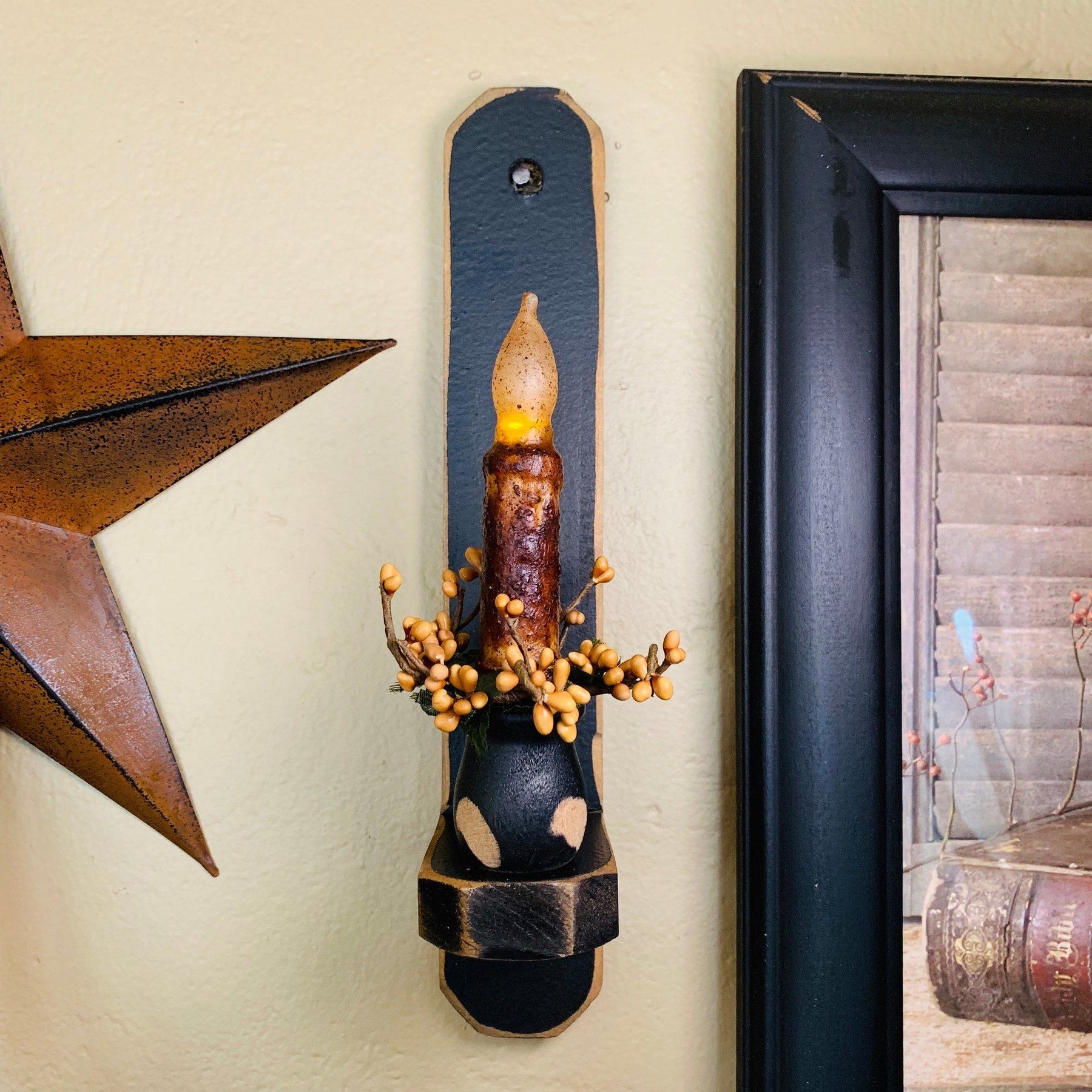 Black sconces candles cheap