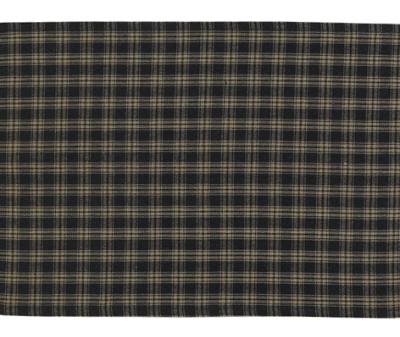 Sturbridge Black Unlined Short Panel Curtains 63" - Primitive Star Quilt Shop
