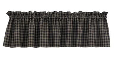 Sturbridge Black Unlined Valance 72" - Primitive Star Quilt Shop