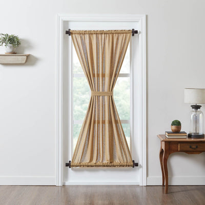 Burlap Natural Unlined Door Panel Curtain 72" - Primitive Star Quilt Shop