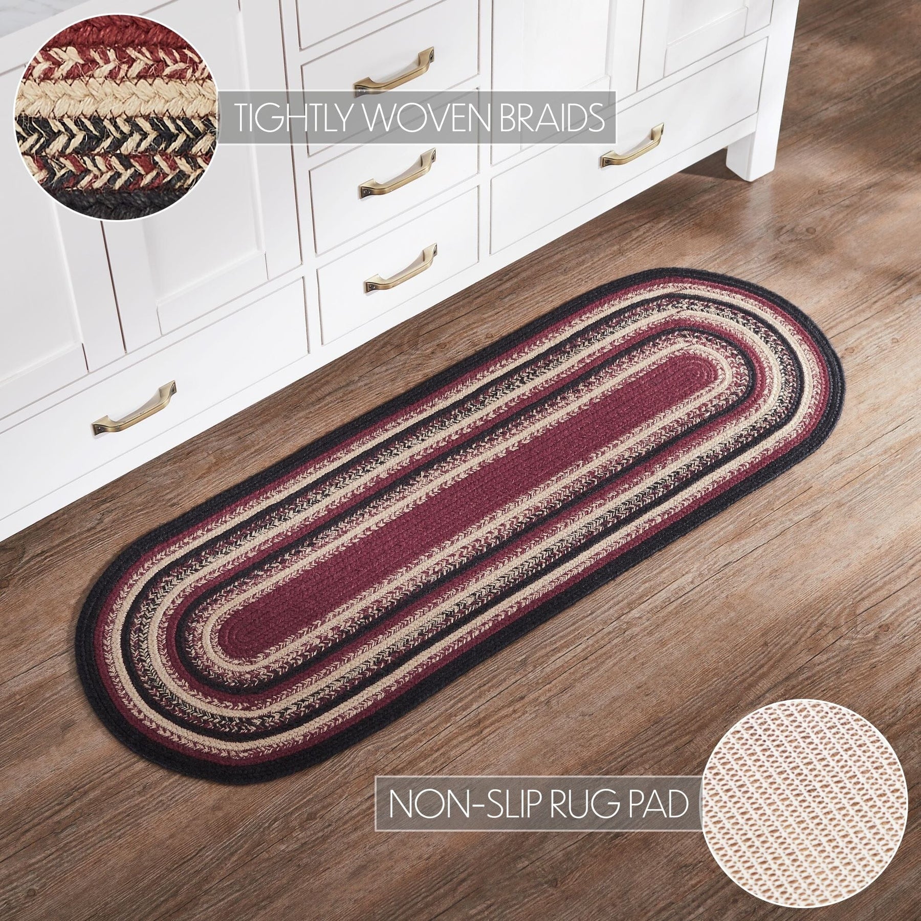 Connell Oval Braided Rug 17x48