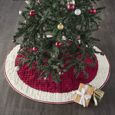 Kringle Chenille Tree Skirt 48" - Primitive Star Quilt Shop