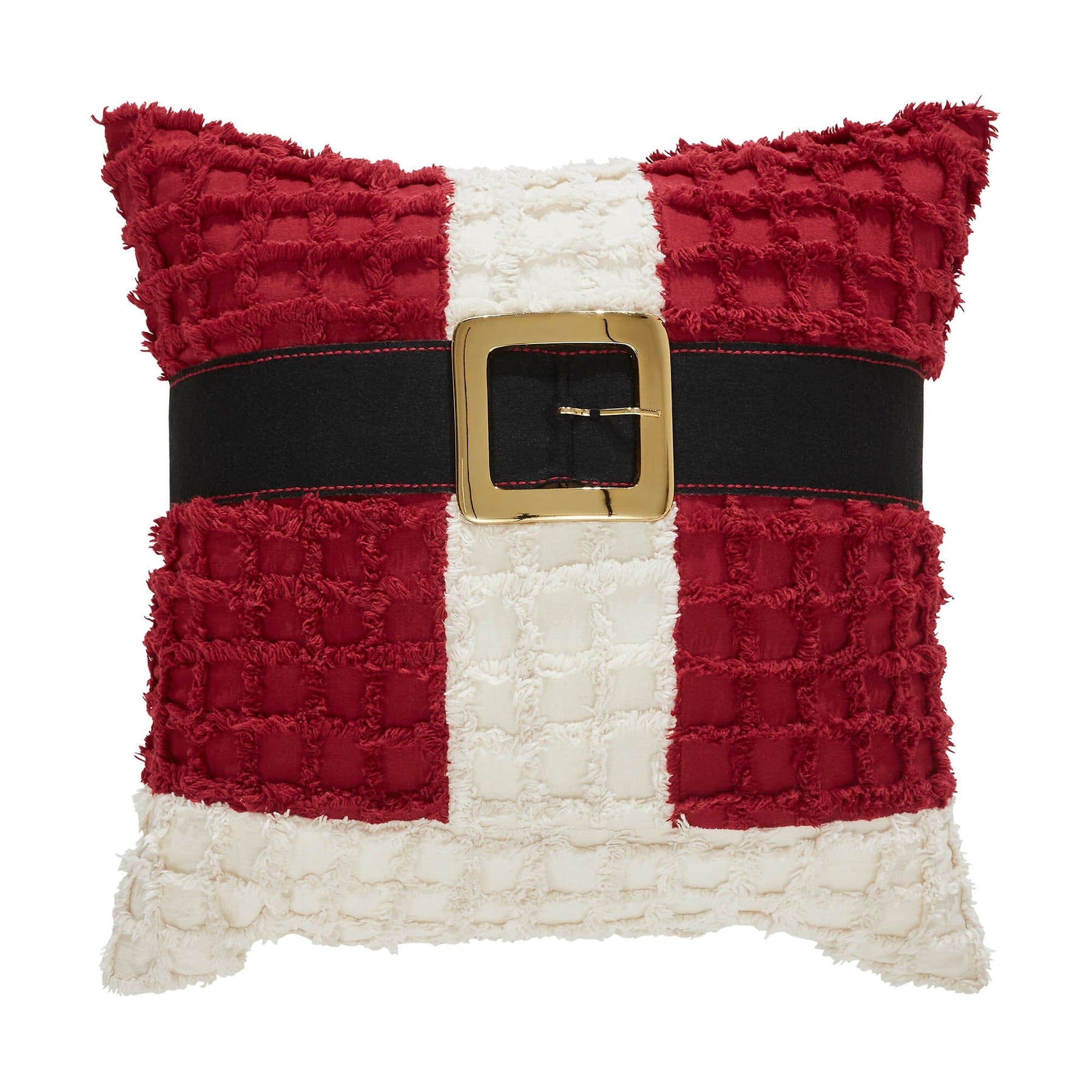 Kringle Chenille Santa Suit Pillow 18x18 - Allysons Place